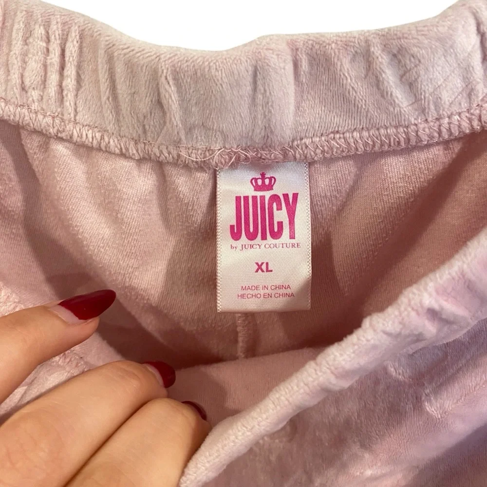 Juicy Couture Velour Velvet 3 Piece Pink Pajama Set Size XL - Picture 10 of 10